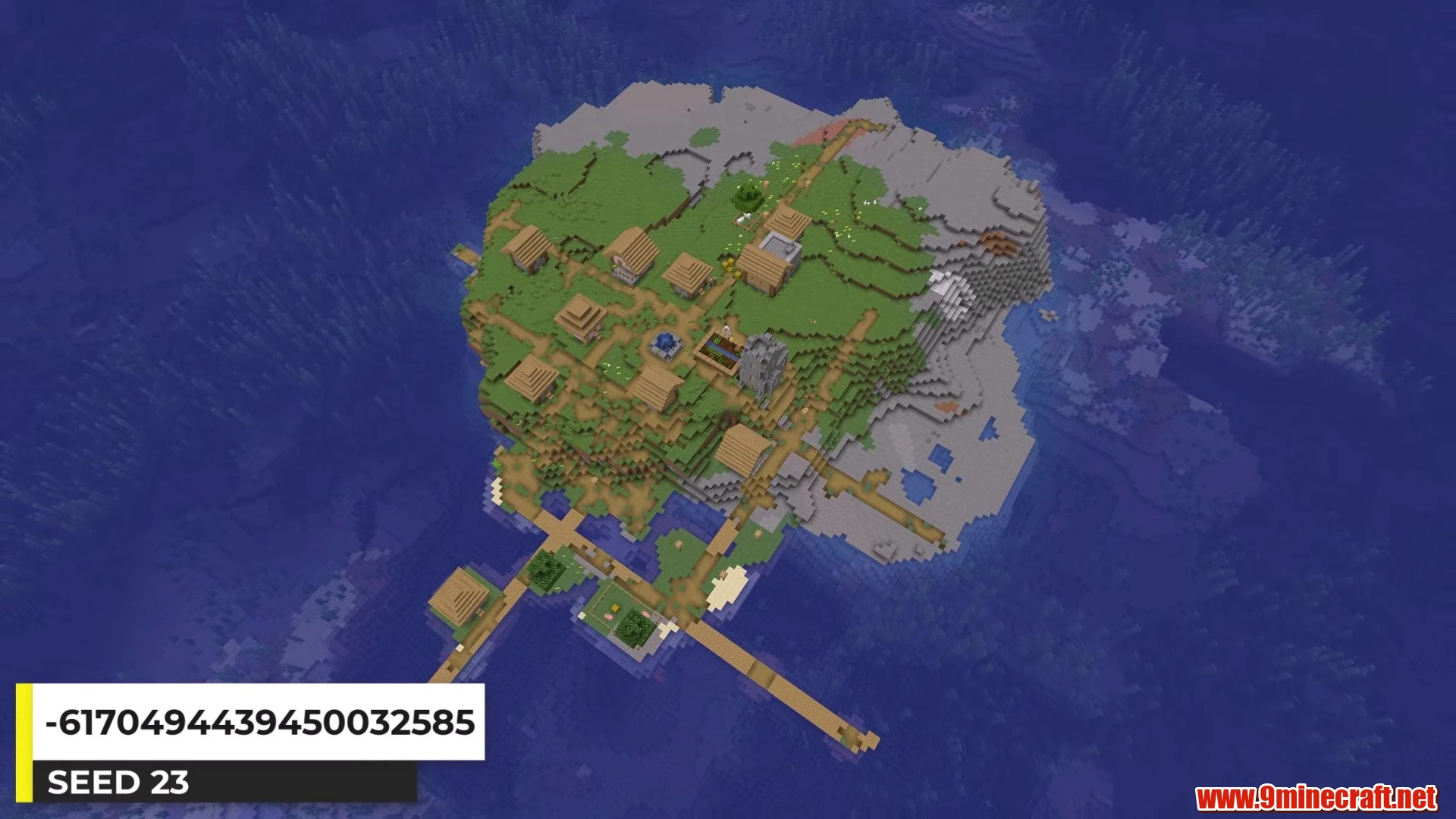 Ocean Village Harbor Island - Minecraft 26.3 Island Seed -6170494439450032585 view 2