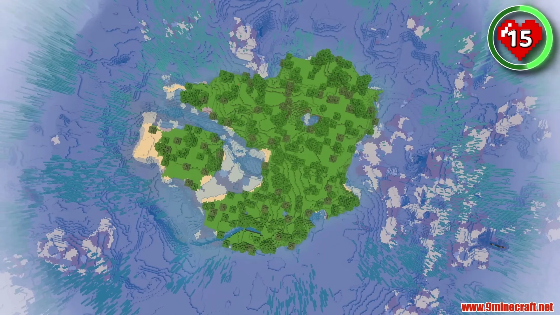 Bountiful Forest Island & Submerged Ruined Portal - Minecraft 26.3 Seed 8561905841588821093 View 1