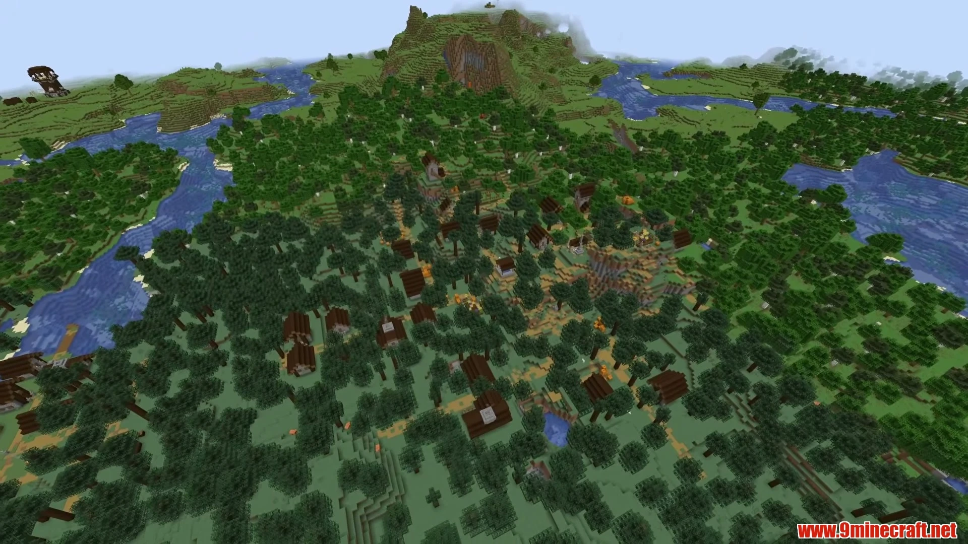 Frontier Outpost Foothills & Double Village - Minecraft 26.3 Seed 3113958139544569523 View 3