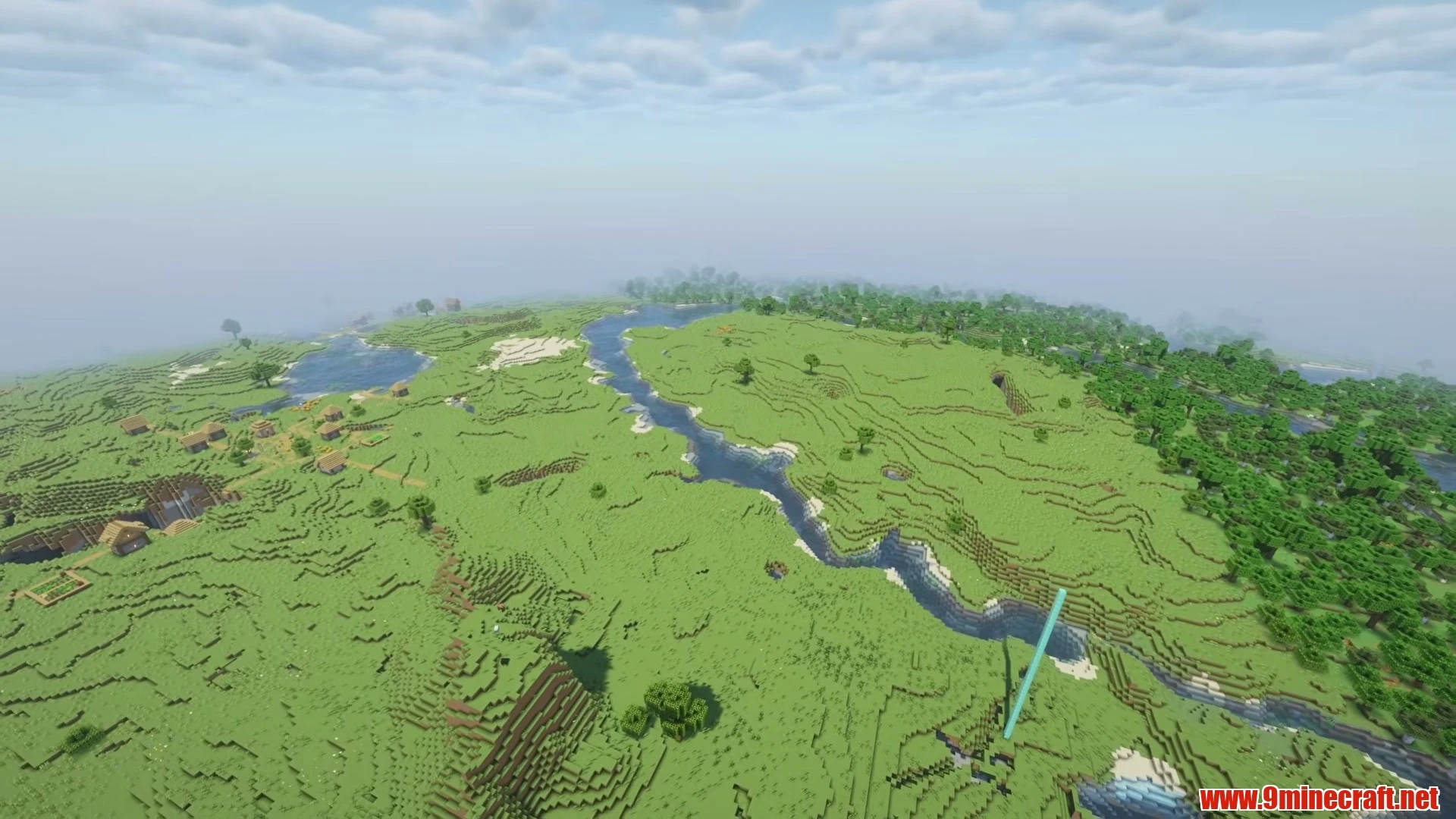 Expansive Meadow Foothill Village Settlement - Minecraft 26.3 Seed 6613020115805640698 View 1