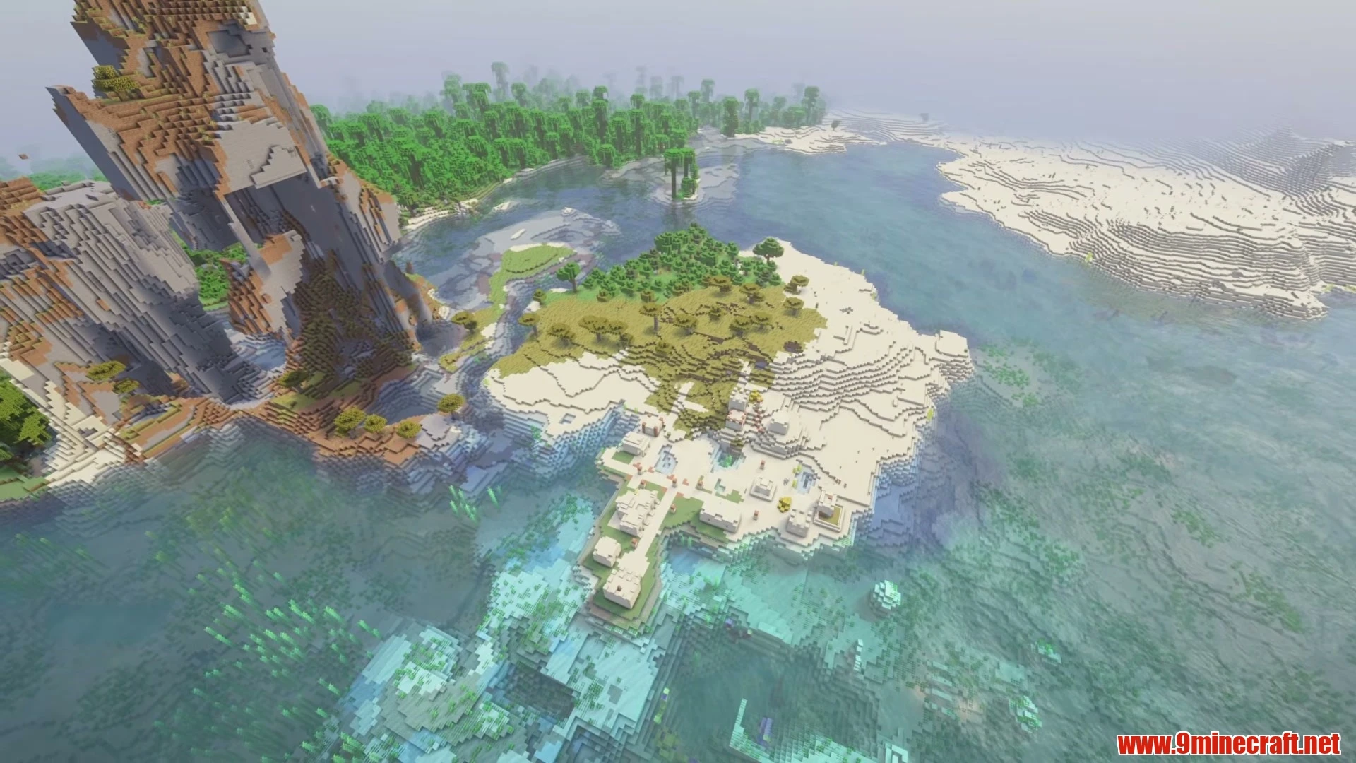 Sunlit Plains Frontier Village & Ruined Gateway - Minecraft 26.3 Seed 6139521637753463858 View 3