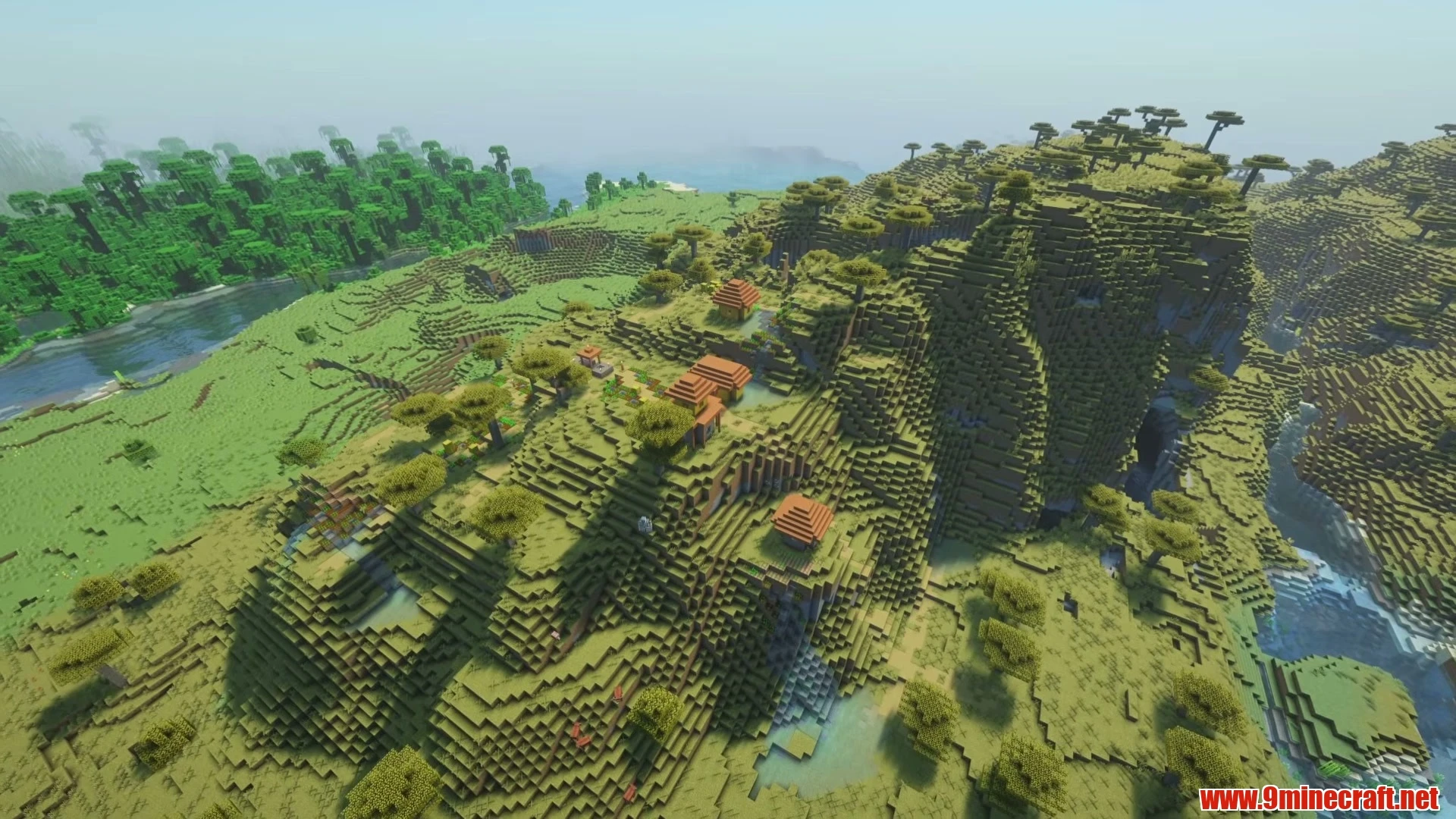 Desert Border Oasis Village & Temple Sands - Minecraft 26.3 Seed -2484134921847453949 View 1