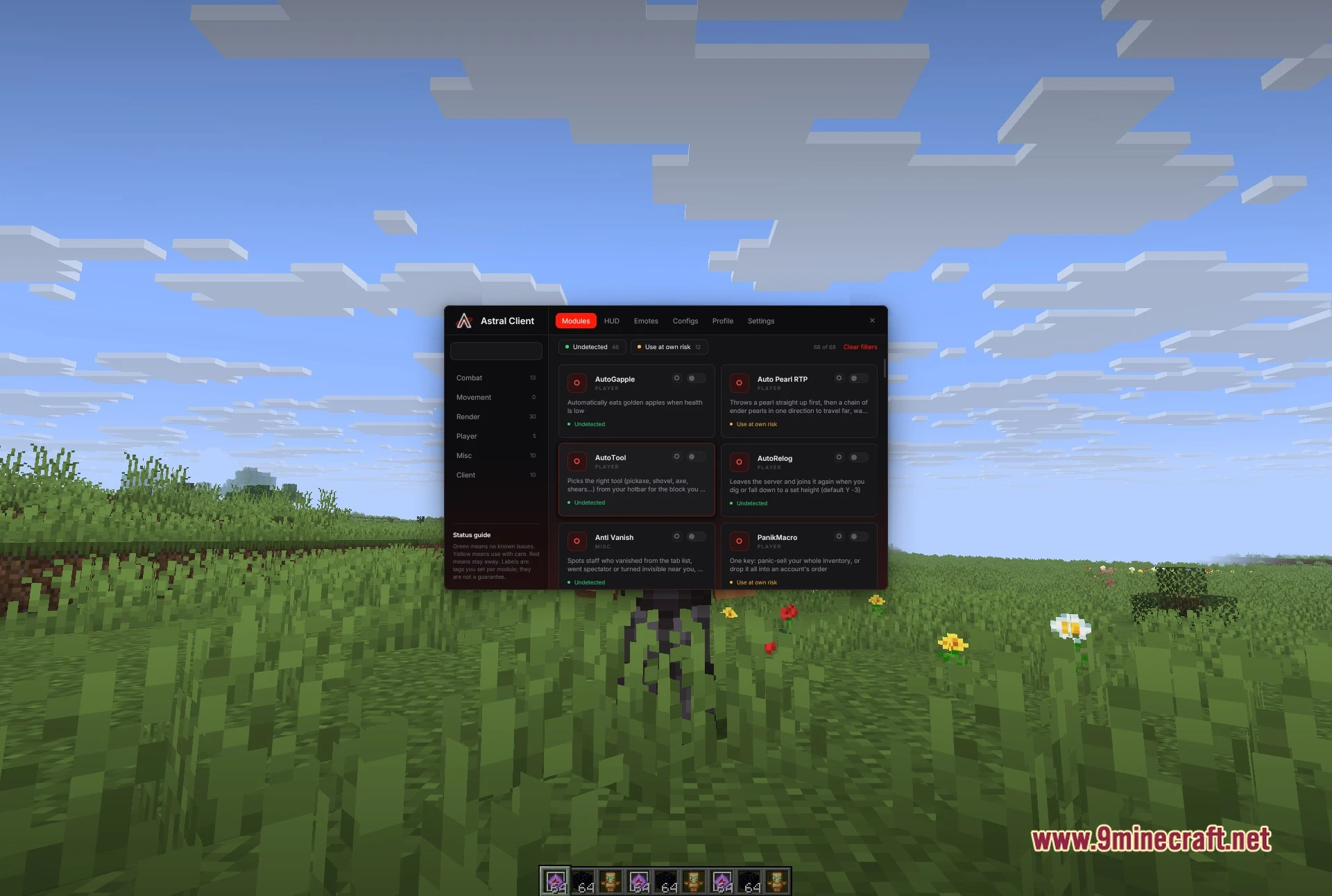 Astral Client Mod (1.21.11) – Automate Routine Tasks on Multiplayer Servers — screenshot 1