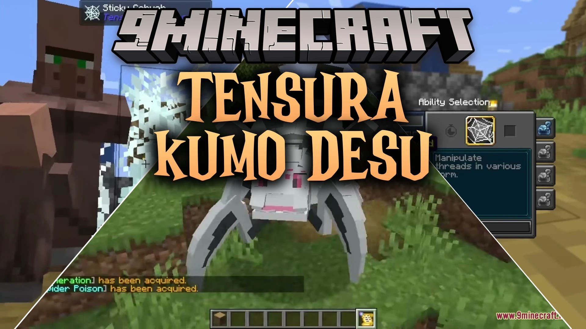 Tensura Kumo Desu Mod (1.21.1) – Evolve From Weak Spider Monster