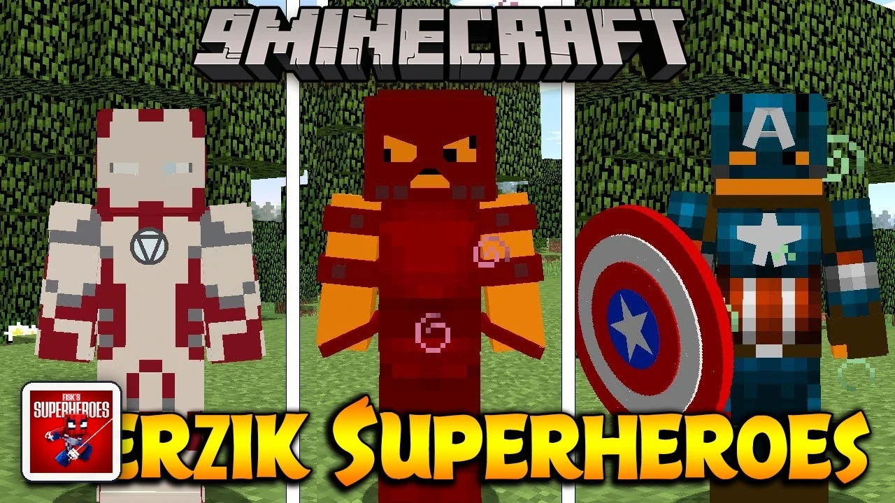 Berzik Superheroes Mod (1.12.2) – Wearing Costumes of Superheroes